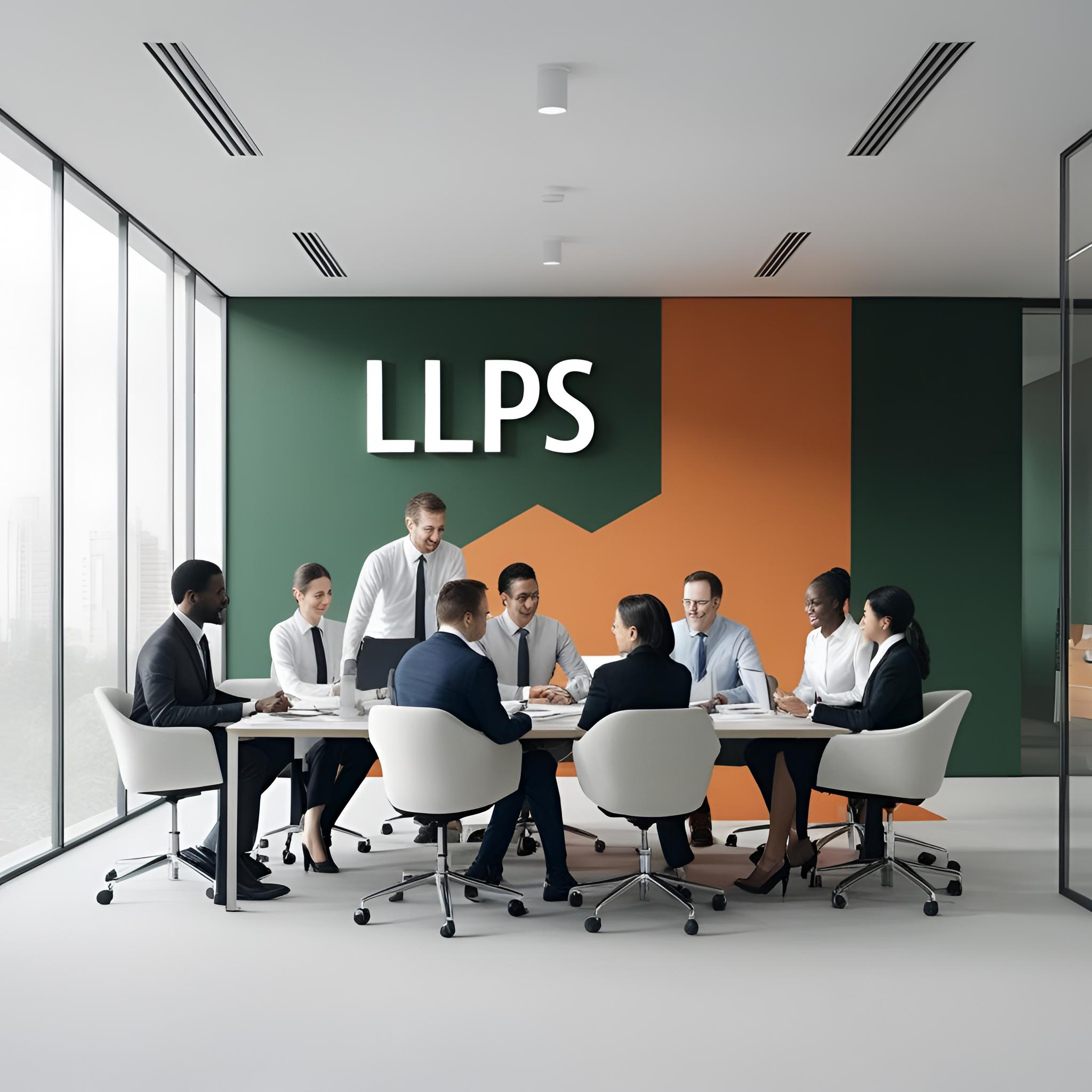 Professionals collaborating in an office, representing LLPs